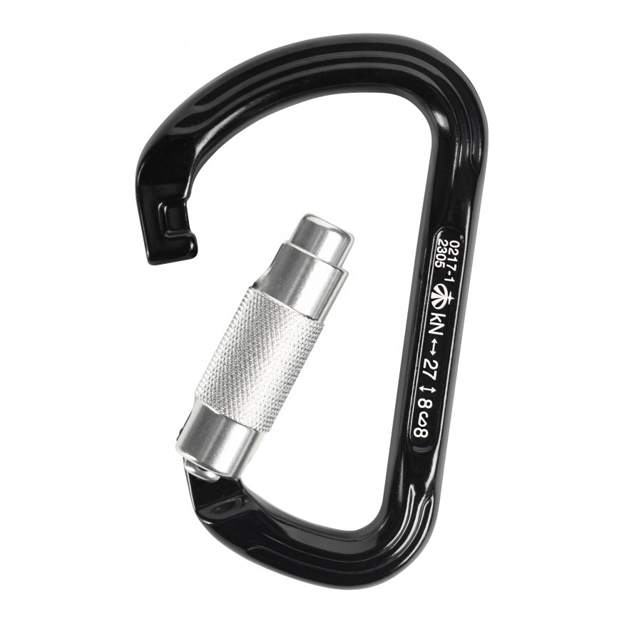 Карабин трапеция алюминиевый автомат с трехтактной блокировкой, Keylock, Вертикаль