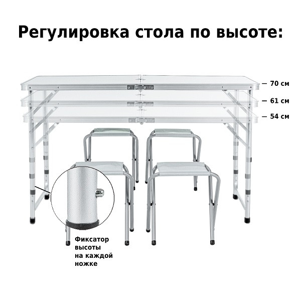 Набор мебели для пикника Green Glade M790-1, мраморный белый, Green Glade