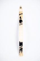 Лыжи Лесные, дерево-пластик, длина 165 см, ширина 11 см