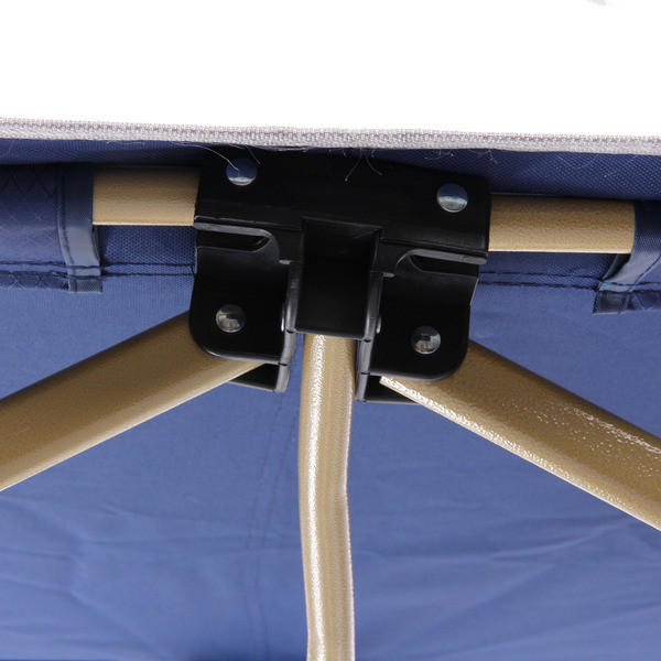 Раскладушка кемпинговая складная с матрасом 188*66*49 см, серый-синий